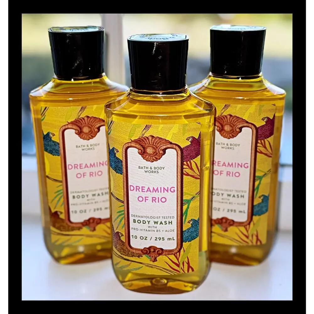 Bath & Body Works Dreaming of Rio 10oz Shower Gel Body Wash with Aloe B5 x3